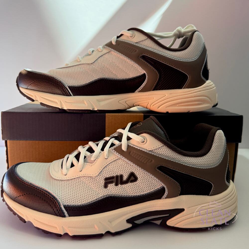 Fila Memory Sportland Mesh White/Deli/Walnut Men's 10